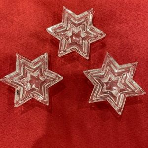 Lead Crystal Starlight mini candle holders